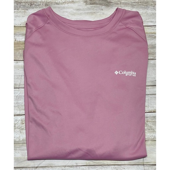 Columbia PFG Women's XL Long Sleeve Performance Fishing Shirt Top Rose - Picture 1 of 6